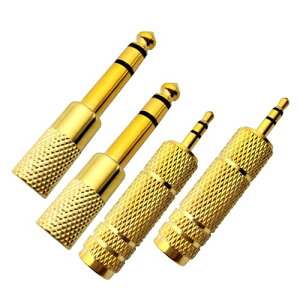 Voluty Tek 3.5MM IX to 6.35MM X A_v^[ 1/4 X to 1/8 IX I[fBIA_v^[ M^[/wbhzp 4 pack