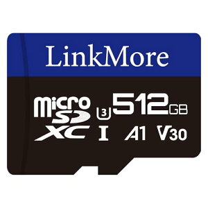 LinkMore 512GB }CNSDJ[h Nintendo SwitchΉ/MicroSDXCJ[h / U3 / A1 / V30 / SDA_v^[t (Ǎő95MB/s)