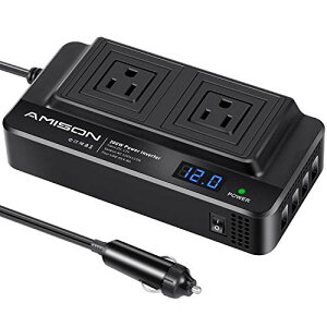Amison Co[^[ 200w VK[\PbgRZg J[Ro[^[ DC12V /AC 100Vɕϊ ԍڏ[d ACRZg2 USB 4|[g