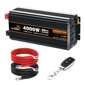NGiLVYUANj 4000W ^gCo[^[ 12V i4000W uԍő8000W DC12Vij AC100Vi𗬁jϊ 50/60Hzؑ RtiL50Mj Hی@\t ACRZg×4 USB\P