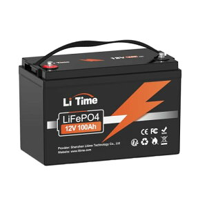 LiTime 12V100Ah _S`ECIobe[ 1280Wd͏o 100ABMS 4000ȏTCN 10Ngp\ RpNgŌy BCIO[vTCY31 LiFePO4 ԒALsOJ[̃Tuob