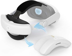 Sonicgrace S3 Duo 20W�}���[�d�o�b�e���[�w�b�h�X�g���b�v�i�N�G�X�g3 ����уN�G�X�g 3S�Ή��j�A�f���A���o�b�e���[�p�b�N�i8000mAh×2�j�A�[�d�h�b�N�t���A���߉\�ŉ��K��VR ���^�N�G�X�g3/3S