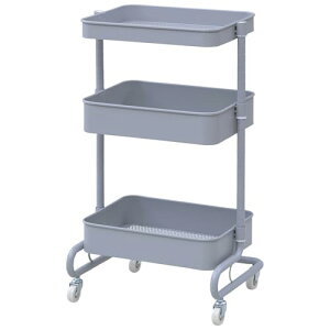 [�R�P] �L�b�`�����S�� ��46×���s38×����81cm 3�i (��1�[2) ������ς����� �o�X�P�b�g�g���[���[ �L���X�^�[�t�� ���C�g�O���[ LAT-3(LGY)