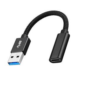 USB(�I�X) to Type C(���X) �ϊ��P�[�u�� �^�C�vc (���X) to USB 2.0(�I�X) �A�_�v�^ �ő�480mbps 3A �}���[�d ���^ �y�� �i�C�����҂� ���ϋv �A�_�v�^PC/�[�d��ȂǑΉ� 15cm (�u���b�N)