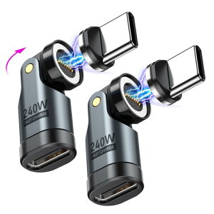 VAFOTON 240WΉ 9Pin }Olbg USB-C ϊA_v^ 540°] Type-C ϊA_v^ 5A}[d f[^] Book/Pro/phone/AndroidΉ  C ho E (ubN, 2Zbg)