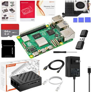 RasTech Raspberry Pi5 8GB Kit ZKς raspberry pi5 kit Yx[pC5 8GB{[h/ANeBuN[[/PDdA_v^[/64GB J[h/ABSFP[X/MicroHDOUTP[u/CAT6 LANP[u/hCo[/J[h