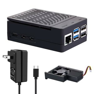 GeeekPi Raspberry Pi 5pP[X 27W PDdA_v^[t q[gVNpt@ USB-C 5V 5AdZbg Raspberry Pi 5i8GB/4GBjΉ