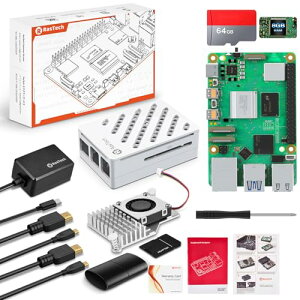 RasTech Raspberry Pi 5 8GB Lbg ZK}[N Pi 5 8gb { / 64GB̃J[h/ 5.1V 5 A 27W d/ 2 Micro HD Out P[u/ABSP[X/ANeBuN[[/USBJ[h[_[/hCo[/