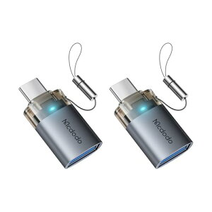 Mcdodo USBUSB-CϊA_v^ 2Zbg USB-A 3.0Ki 5Gbpsf[^] USB-A to Type-C ϊA_v^[ ʂLEDCgt h~fUCType CRlN^ MacBook iPad iPhone 17/16/15V[Y Android