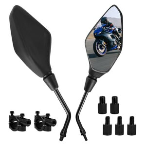 �o�C�N �~���[ �ėp ���E�Z�b�g �T�C�h�~���[ 8MM 10MM �t/���l�W 5�� 360°�����\ �|�� �ʖʋ� ��t�ȒP �p�^ �Ԍ��Ή� �}�E���g�z���_�[�t�� ���j�o�[�T�� �I�[�g�o�C �_�[�g�o�C�N