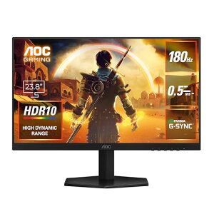 AOC Q[~Oj^[ 24G42E/11, 23.8C`, tHD/1920×1080@180Hz, x0.5ms(MPRT), Fast IPS, HDMI2.0 x 1/ DP1.4x1,u[Cgጸ, tbJ[t[, G-Sync CompatibleΉ, Adaptive Sync, HDR10Ή, 3N