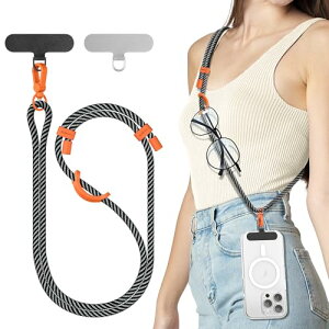 [SURPHY] �g�уX�g���b�v ��|��/���|��/�΂ߊ|�� �i���x���p�b�` �t��*2�� �X�}�z �X�g���b�v �l�b�N�X�g���b�v ���������\ �Y�ꕨ�h�~ �S�@��Ή�(�u���b�N&�O���C)