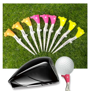 Birdie79-Premium High PATH Golf Tee Set - 5° Launch Angle for Maximum Distance and Accuracy, 9 Pack (3 Colors), 20mm Stable Head, Adjustable Height Markers, High Visibility, Reduces Hooks and Slices.