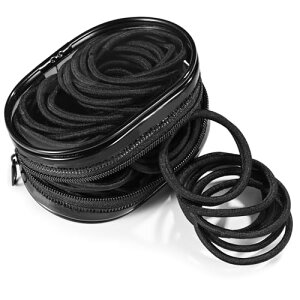 IRIYULI �w�A�S�� 4mm ��e�� ���S�� �� 60�{/100�{/60�{�����[�P�[�X�t��3�^�C�v�I�ׂ� ��v �L�k���ǂ� �g���₷�� ���̖уS�� ���f�B�[�X �����Y (�u���b�N�i60�{+���[�P�[�X�t���j)