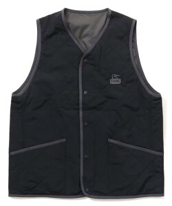 [`X] AE^[ Kapok Quilting Reversible Vest fB[X Black L