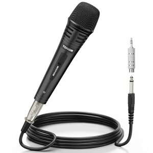 TONOR �_�C�i�~�b�N�}�C�N�i6.35mm�v���O5M XLR�P�[�u�� �t���j�A�n���h�J���I�P�}�C�N �ƒ�p �A�P��w�����J�[�f�B�I�C�h���^�� �J���I�P�}�V��/�X�s�[�J�[/�A���v/�~�L�T�[�Ή��i�C�x���g