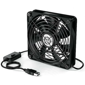 ELUTENG USBt@ 12cm pt@  1500RPM USB@ 5V É 3iK ^ 7H   PC Q[@ [^[ȂǑΉ USB fan 12cm