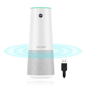 Nuroum C20 ��c�p �}�C�N�X�s�[�J�[ �E�F�u�J���� ���� 1080P@30fps 110°���L�p �l�}�C�N���� ���a4m�͈͓��W�� USB�ڑ� HDR�@�\�t�� �e�����[�N�p�J���� �r�f�I��c/�I�����C������/����z�M�p Sk