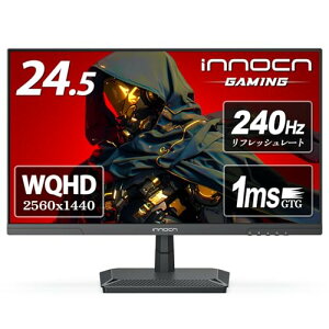 INNOCN �Q�[�~���O ���j�^�[ 24 .5�C���` 240Hz IPS�p�l�� ���j�^�[ WQHD �Q�[�����j�^�[ �u���b�N�iHDMI 2.1x2/DisplayPort 1.4x2/�X������/VESA�Ή�/�����f�B�X�v���C�j25G2S