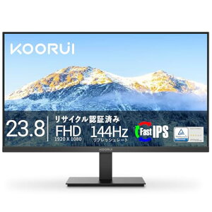 KOORUI �Q�[�~���O���j�^�[ 24�C���` 144Hz �t��HD ���j�^�[ IPS�p�l�� (HDMI/VGA/AdaptiveSync/VESA�Ή�/�u���[���C�g�y��) E2411K