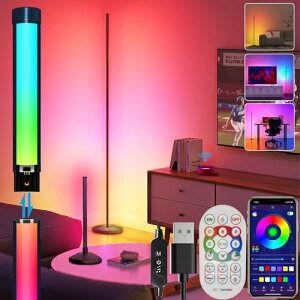 �yWIFI Alexa�Ή��z �t���A���C�g �����R���t RGB �ϐF �t���A�����v �S����165cm LED �ԐڏƖ� �X�^���h 1/2/3/4�i�K ���������\ �Q�[�~���O���C�g ����/��?�x/�����\ 1��2�� ���E�t���A �Ԑ�
