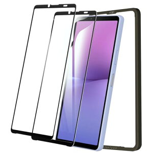 iXinQu Xperia 10 Vl/Xperia 10 V �p �K���X�t�B���� �K�C�h�g�t�� �S�ʕی� �G�N�X�y���A SO-52E/SOG14 �Ή� �ی�t�B���� �w��h�~ �d�x9H �����K���X �ϏՌ�