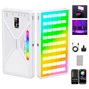 YAOULIGHTS LR225 LEDrfICg RGBBepCg Be Cg 24FX Fx2500K`9900K 4000mAh PxR Av Type-C[d y ^ѕ֗ ⏕Ɩ B |[g[g 