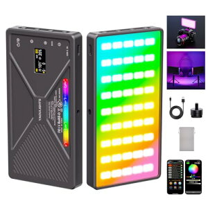 YAOULIGHTS LR225 LEDrfICg RGBBepCg Be Cg 24FX Fx2500K`9900K 4000mAh PxR Av Type-C[d y ^ѕ֗ ⏕Ɩ B |[g[g 