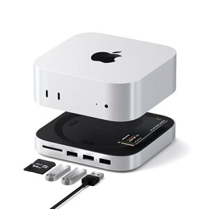 Satechi Mac Mini M4 nu & X^h NVMe SSD GN[W[ځbM4 Mac Mini hbN 10Gbps USB-A x2EUSB-Af[^|[gESDJ[h[_[ΉiM4 Ήj- Vo[