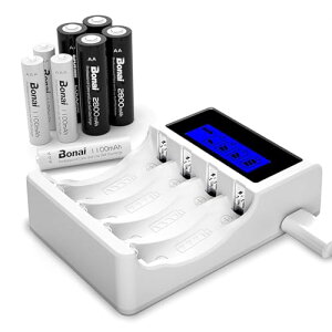 BONAI �P�O�P�l�d�r�[�d�� LED�}���[�d��Z�b�g �[�d���d�r8�{�t�� ��e�� �ϋv�� �ƒ�≮�O�ł̎g�p�ɓK���Ă��܂� �i�[�d��+4AA/4AA�[�d���d�r�j