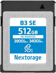 Nextorage ���{���[�J�[ CFexpress 4.0 Type B 512GB�������[�J�[�h �ő�ǂݏo�����x3900MB/s �ő发�����ݑ��x3400MB/s NX-B3SE512G CF express 4.0 typeb �l�N�X�g���[�W