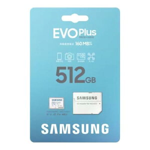 Samsung EVO Plus microSDXC �������[�J�[�h 512GB 160MB/�b U3 V30 A2 ?MB-MC512SA/APC (2024�V���[�Y)