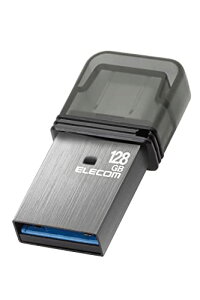 �G���R�� USB������ 128GB USB3.2�iGen1�j Type-C �L���b�v�� �V���o�[ MF-CAU32128GSV