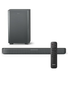 Philips(�t�B���b�v�X) �T�E���h�o�[ �e���r�p Bluetooth5.4���� �X�s�[�J�[ 240W�n�C�p���[ Soundbar Dolby Digital plus DTS Virtual:X ���̉����Z�p ���C�����X�T�u�E�[�t�@�[�t�� �����R���t�� PC�Ή� �Q�[