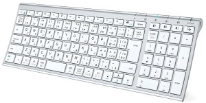 iClever �L�[�{�[�h Bluetooth ���C�����X �p���^�O���t ���{��JIS�z�� 3�䓯���ڑ��\ �e���L�[�t�� �t���T�C�Y �����^ �É��݌v �[�d��Type-C ���� �R���p�N�g ���b�v�g�b�v �p�\�R���p �X�}�z PC