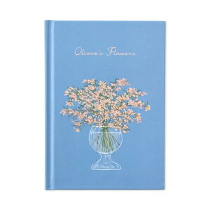 ���m���C�N �I���r�A �t�����[�Y �n�[�h�J�o�[ ���C���m�[�g, �u���[ - Olivia's Flowers Hardcover Lined Notebook, Blue �n�[�h�J�o�[, ���L, �w��, 112�y�[�W