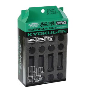 KYO-EI(���i�Y��) �z�C�[���i�b�g �Ɍ� HEPTAGON NUT �y M12 x P1.25 �z �܃^�C�v �N���������u�f���| �y �u���b�N �z �S��42mm HPF3B4