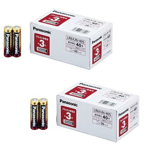 Panasonic �P3�`�A���J�����d�r �Ɩ��p�p�b�N 40�{�� LR6XJN/40S�y2�Z�b�g�z