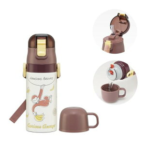 �X�P�[�^�[(Skater) �q���p �X�e�����X ���� 2way �X�g���[���� 400ml �R�b�v���� 350ml �q���ɗD�����y�ʃ^�C�v ������̃W���[�W 25 �ۉ��E�ۗ⏬�e�ʃ^�C�v waterbottle �X�|�[�c�{�g�� ���킢�� �L