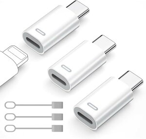 KHkuahai ���C�g�j���O �^�C�vc �ϊ� 3�Z�b�g, PD35W�}���[�d - Lighting USB-C �ϊ��A�_�v�^ for iPhone 17 16 15 �V���[�Y, Galaxy S25 S24 S23, Xperia, Pixel 9/8/7, Macbook, iPad Pro Air 2021, �[�d�Ή��̂�, �C���z����