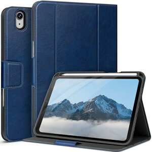 auaua iPad Mini7 �P�[�X (A17 Pro, 2024, ��7����) iPad mini6 �P�[�X (2021, ��6����) 8.3�C���` Pencil�z���_�[�ƃ|�P�b�g�t�� ���p�x�X�^���h �}�O�l�b�g�J�� �I�[�g�X���[�v�Ή� (�u���[)