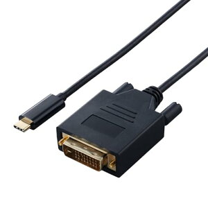 �G���R�� usb c �ϊ��P�[�u�� 1m Type-C to DVI 24pin 1920×1080px/60Hz �}���`�f�B�X�v���C �~���[�����O �yiPhone MacBook iPad Android ���ɑΉ��z �u���b�N CAC-CDVI10BK2