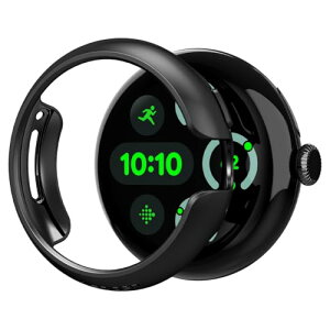 Spigen Google Pixel Watch 41mm �P�[�X �yPixel Watch 3 / 2 / 1 41mm �Ή��z ���� �Ռ� �z�� �ȒP�Ȏ��t�� �����^ �V���v�� �X���� �y�� �ی�J�o�[ �V���E�t�B�b�g ACS07392 (�u���b�N)