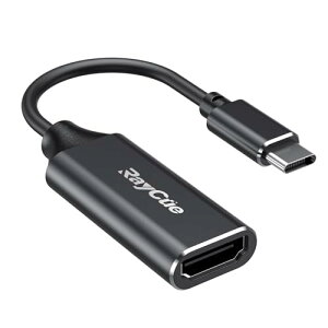 USB C HDMI �ϊ��A�_�v�^�[ RayCue �^�C�v C HDMI �ϊ��P�[�u�� 4K �^�C�v C HDMI �ϊ��R�l�N�^�[ Thunderbolt 3/4 �f�o�C�X 2023�ŐV MacBook Pro/Air, iPad Pro/Air, Samsung Galaxy S23/S9�Ȃ�, Surface Pro 9, XPS 17,iPhone15�V��