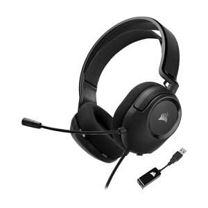 CORSAIR HS35 SURROUND V2 �}���`�v���b�g �t�H�[���Q�[�~���O�w�b�h�Z�b�g Dolby Audio 7.1 3.5mm�ڑ� �S�w�����}�C�N�t�� �{�����[�����߉\ �J�[�{�� PC/Mac�K�p CA-9011386-AP