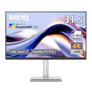 �x���L���[�W���p�� BenQ Mac�������j�^�[ MA320U (31.5�C���`/4K UHD/�i�m�}�b�g�R�[�gIPS�p�l��/Display P3 97%/sRGB 99%/VESA DisplayHDR 600/USB Type-C(90W���d)/HDMI×2/�X�s�[�J�[����(treVolo 3W×2)/���������E��]/