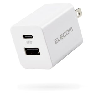 �G���R�� �[�d�� 20W 2�|�[�g Type-C USB-A USB PD�Ή� �܂肽���ݎ��v���O �yiPhone 16 15 14 iPad ��10���� ���Ή��z �z���C�g EC-AC22WH