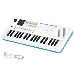 �����g�[��(Onetone) �d�q�L�[�{�[�h �~�j37���� LED�f�B�X�v���C���� USB-MIDI�Ή� ���{��\�L OTK-37M/WHBL (USB�P�[�u���t��)
