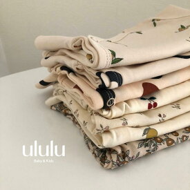 ＼楽天ランキング1位入賞／ 長袖コットンロンパース ベビー服 女の子 男の子 ululu ベビー服 ベビー ロンパース 前開き ナチュラル 長袖 赤ちゃん 新生児 肌着 股下スナップボタン 韓国 出産祝い ギフト