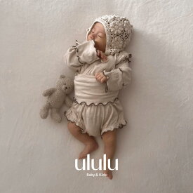 【送料無料】newborn mellow setupナチュラル 子供服 ベビー服 女の子 男の子 ululu 出産祝い セットアップ メロウ 新生児 プレゼント ギフト
